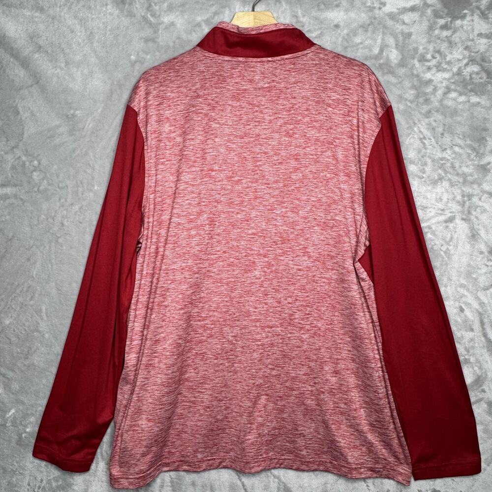 Oklahoma Sooners Jacket Mens XL Red NCAA Football Quarter Zip Pullover Fanatics - Picture 2 of 9